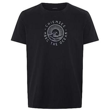 CHIEMSEE Herren Wellenmotiv T-Shirt Schwarz L
