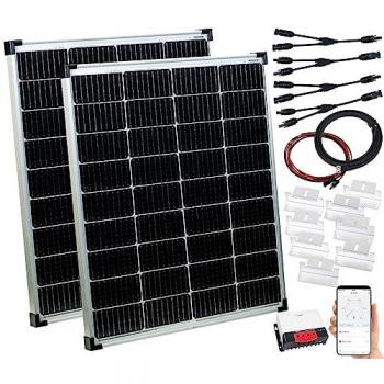 Modèle MPPT-90 à 20 A avec double panneau 110 W, montage et câblage inclus