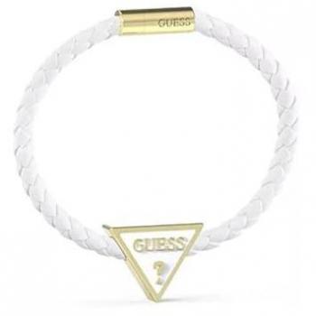 Pulsera Guess de Acero Inoxidable y Cuero Dorado