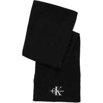 Sciarpa Nera Calvin Klein Jeans con Ricamo per Uomo