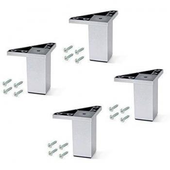 Lot de 4 Pieds EMUCA 2039625 pour Meuble/Armoire/Canapé, Hauteur 80mm