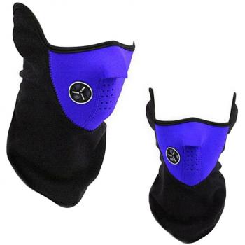Winter-Sportmaske aus Neopren Fleece – Blau, Halbgesichtsschutz
