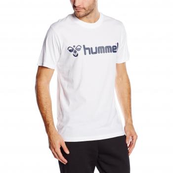 Hummel Herren Basic T-Shirt Classic Bee, Weiß, S – 09‑400‑9001