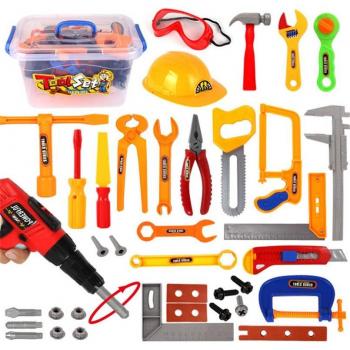 Pack 37 pièces Outils Forage – Casque et Casquette Éducatif