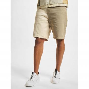 Pantaloni Karl Kani in crema, giallo e verde pastello con dettagli bianchi