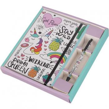 Set A5 Unicorno con penna cancellabile