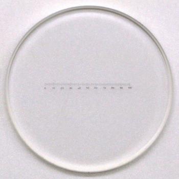 Retícula de cristal para ocular de microscopio