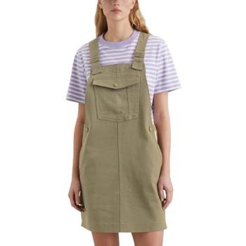 Olivenfarbenes Denim‑Latzkleid Damen – Marc O’Polo, Größe S