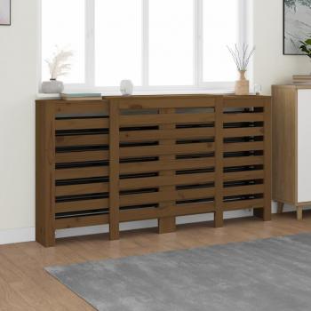 VidaXL Honey Brown Solid Wood Radiator Cover 210x21x85 cm