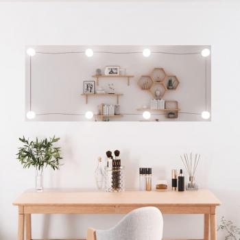 Wall Mirror, LED Lights, vidaXL, 40x100 cm, Glass, Rectangle