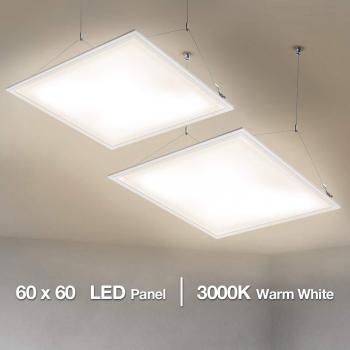 Dual 40W LED Floor/Wall Mount Panels – 600 mm × 600 mm, 3 800 lm, 3 000 K