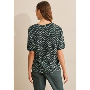 Cecil Femme Camisette Imprimée – Vert XL