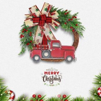 Couronne Automnale en Camion Vintage