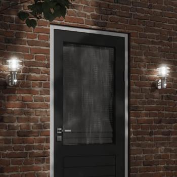 Applique Esterno Sensore Argento Acciaio Inox vidaXL