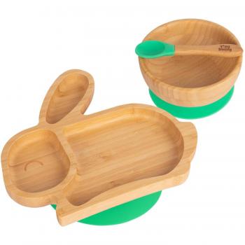 3-Piece Rabbit Bamboo Dinner Set