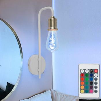Lampada da Parete Ottone Retro Bianco LED