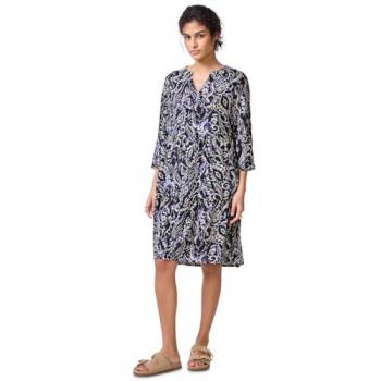 Street One Studio Blauer Viskose‑Tunika‑Dress – weiblich