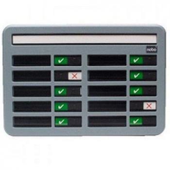 Nobo InOut Board 10 Names Grey 358x256mm 35538092 77015AC