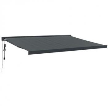 Auvent rétractable 4x3 m anthracite tissu et aluminium