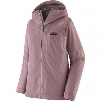Patagonia Regen-Wanderjacke Boulder Fork für Frauen, rosa, Medium (M)