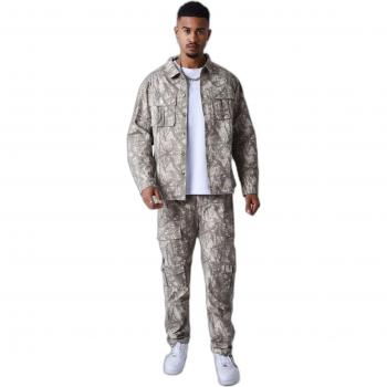 Project X Paris Camo Pattern Camicia Overshirt Beige L