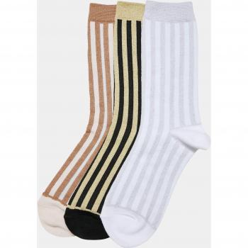Urban Classics Metallic Effekt Streifen Socken 3er-Pack