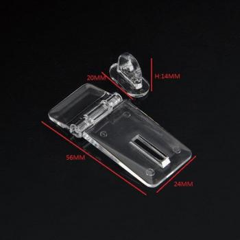 Acrylic Drawer Door Lock Catch, 10pcs, 56x24mm, Clear