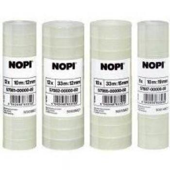 Klebefilm NOPIÂ® transparent, PP, unsichtbar, Bandgröße (L x B): 33 m x 15 mm
