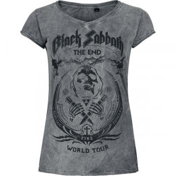 Black Sabbath – T‑shirt « The End », tailles S–XXL, femme, gris