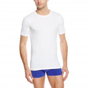Hanro Herren Kurzarm Unterhemd, Sea Island Cotton, Weiß