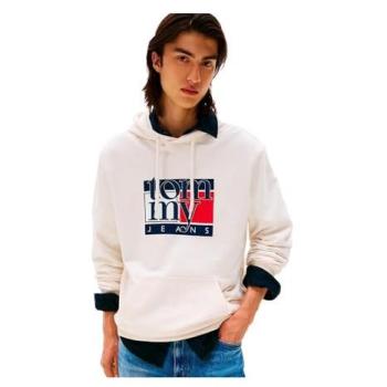 Felpa Uomo Tommy Jeans Relaxed Fit Bianco 2L
