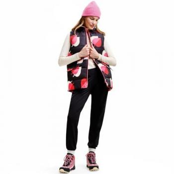 Insulated Orla Kiely Bodywarmer in Shadow Elm Pink