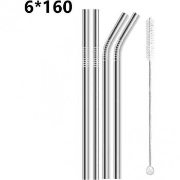 304 Stainless Steel Kids Reusable Straws Set