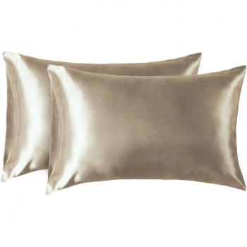 Bedsure Satin Pillowcase Set for Hair and Skin, Pack of 2