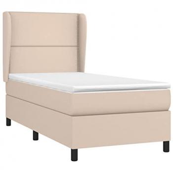 Komfortables Boxspringbett 90x190cm in Braun
