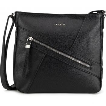 Lasocki LSK‑L‑002‑07: Schwarze kleine Handtasche mit Kordelzug