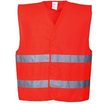Gilet Hi-Vis Rouge avec Bandes Réfléchissantes Portwest 3XL
