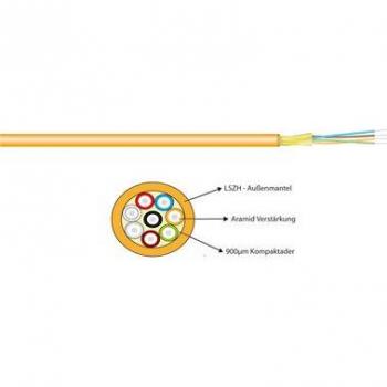 Leoni I‑V(ZN)H 2x1G 50/125 µ, OM2 ZIPCORD 1,8 × 3,7 mm Orange – Gebäudekabel für Tertiärverkabelung
