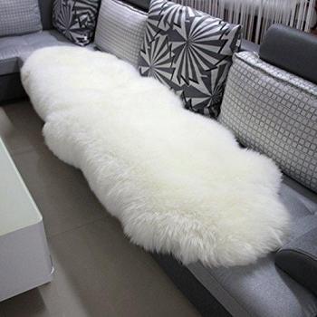 Öko Lammfell Schaffell Teppich Sofa Matte echtes Fell Naturfell ökologisch #833