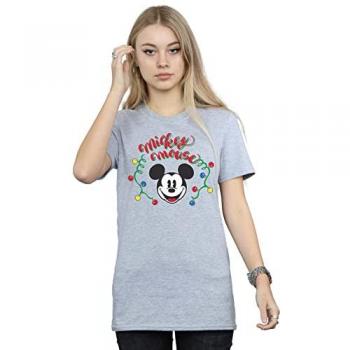 Disney Vrouwen Mickey Mouse Kerst Thema T-Shirt (Katoen)