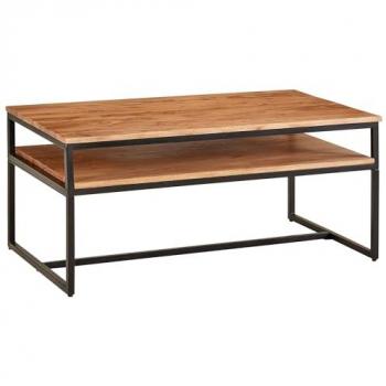 FineBuy Stubentisch 100x60x45 cm Massivholz
