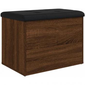 Banquette Chêne Marron avec Coussin d'Assise