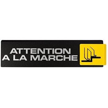 Plaque de porte avertissement marche