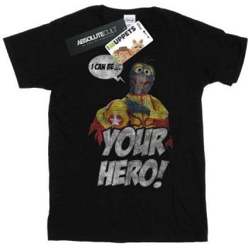 Herren T-Shirt Disney Gonzo – „I Can Be Your Hero“, XXL schwarz