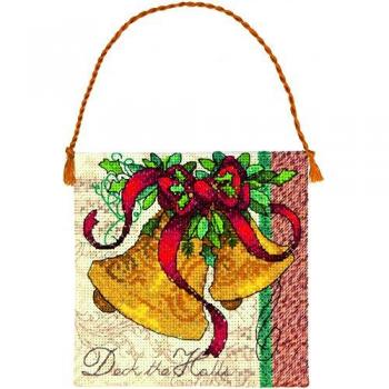 Cross Stitch Bells 9x9 Dimensioned Ornament Kit