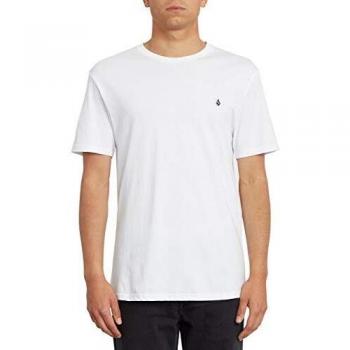 T-Shirt Blanc avec Sérigraphie Homme Volcom Stone Blanks BSS SS T-Shirt Taille Extra Small