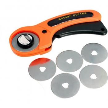 Rotary Cutter 45mm with 5 Blades for Sewing and Crafting