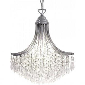 Suri Système de Suspension Chromé et Verre, 1 Ampoule
