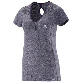 Maglia a manica corta Salomon Elevate, colore viola