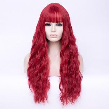 Cosplay Water Wave Wig with Bangs for Women
